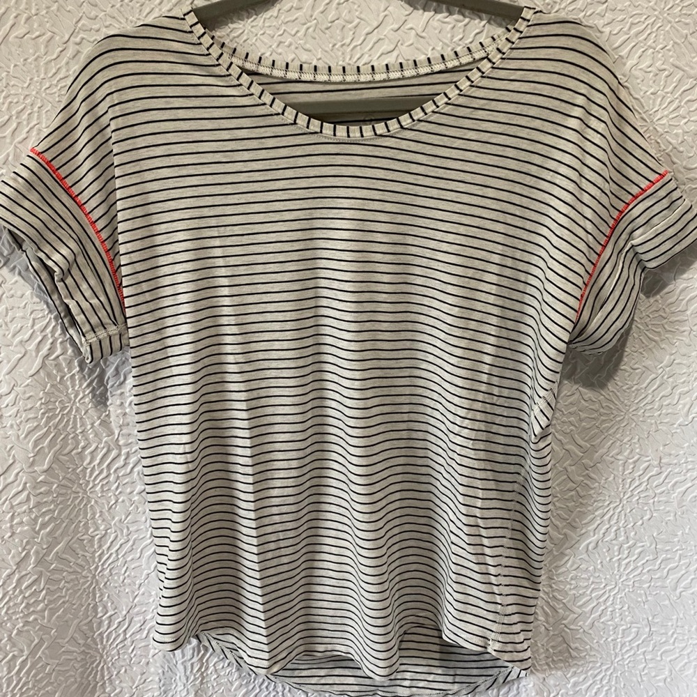 Lyly lemon striped short sleeve